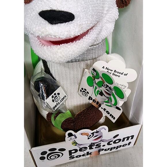 Pets.Com Sock Puppet Interview Dog Collectible Vintage New in Box Plush Rare - Picture 6 of 14